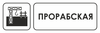 И02  прорабская (пленка, 300х100 мм) - Охрана труда на строительных площадках - Указатели - магазин "Охрана труда и Техника безопасности"